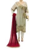 3 Pcs Chiffon Fancy Suit for Women - KF518