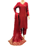3 Pcs Khadi Net Blockprinted Suit for Women - KF523