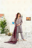 3pcs Stitched Printed Chamki Lawn KF-1224