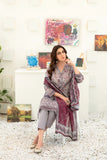 3pcs Stitched Printed Chamki Lawn KF-1224