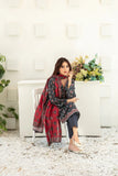 3pcs Stitched Printed Chamki Lawn KF-1215