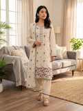 3 Pcs Lawn Suit for Women in Foan colour KF-9108