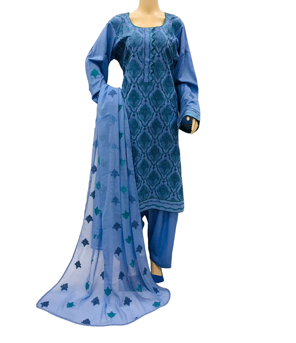 3 Pcs Lawn Embroidered Suit for Women - KF534