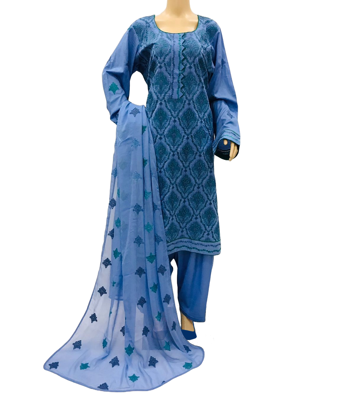3 Pcs Lawn Embroidered Suit for Women - KF534