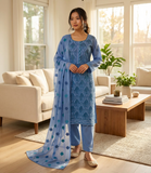 3 Pcs Lawn Embroidered Suit for Women - KF534