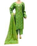 3 Pcs Khadi Net Blockprinted Suit for Women - KF521