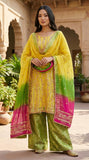 3 Pcs Fancy Plazo Dress KF-969