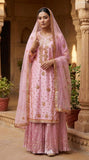 3 Pcs Fancy Plazo Dress KF-972