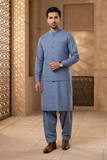 Men’s Blue Waistcoat Shalwar Kameez KF-0250