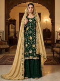 3 Pcs Fancy Plazo Dress KF-1026