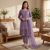 3 Pcs Lawn Embroidered Suit for Women - KF546