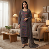 3 Pcs Lawn Embroidered Suit for Women - KF558