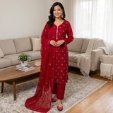 3 Pcs Lawn Embroidered Suit for Women - KF559