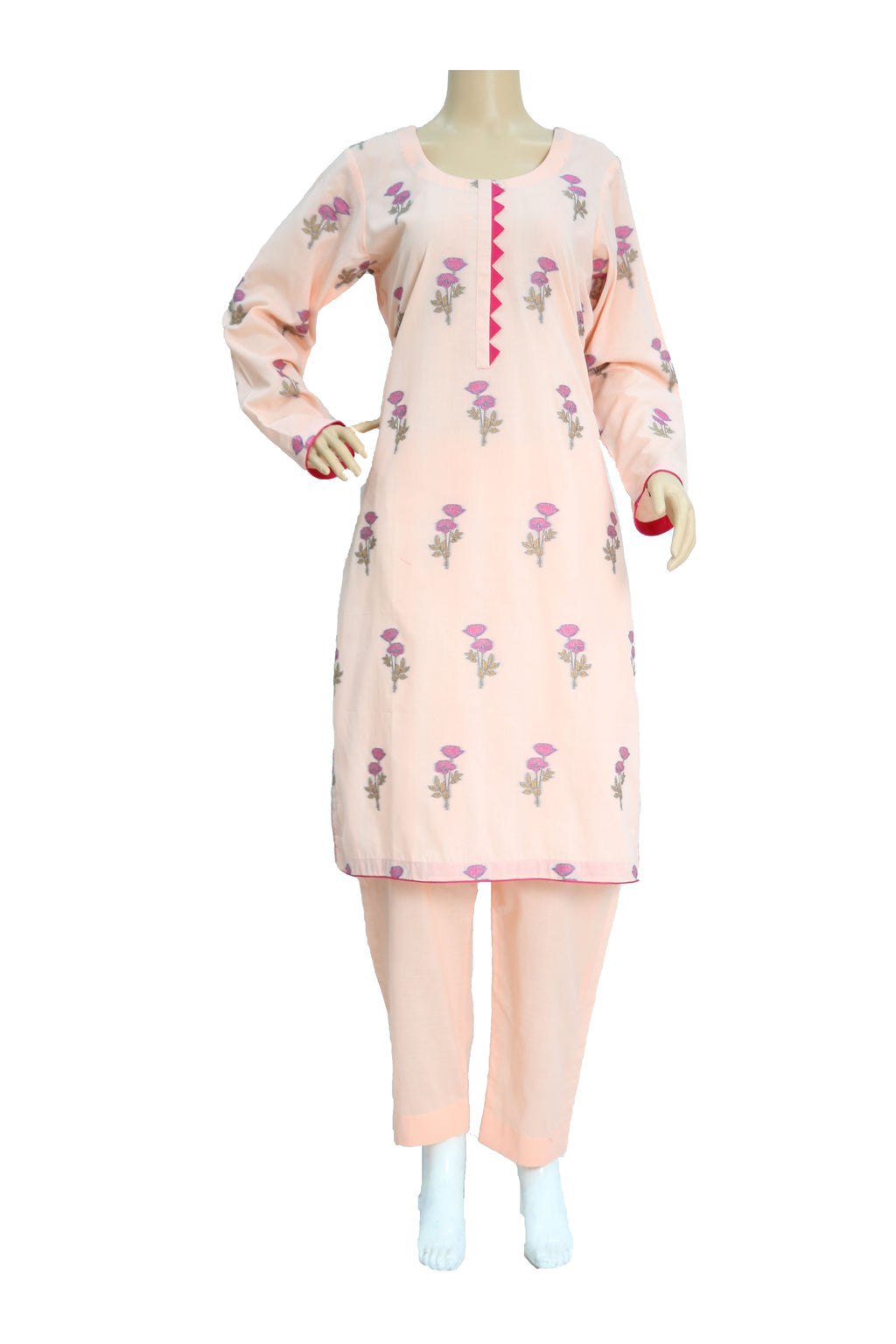 3 Pcs Lawn Jacquard Dress KF-1336