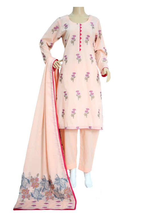 3 Pcs Lawn Jacquard Dress KF-1336
