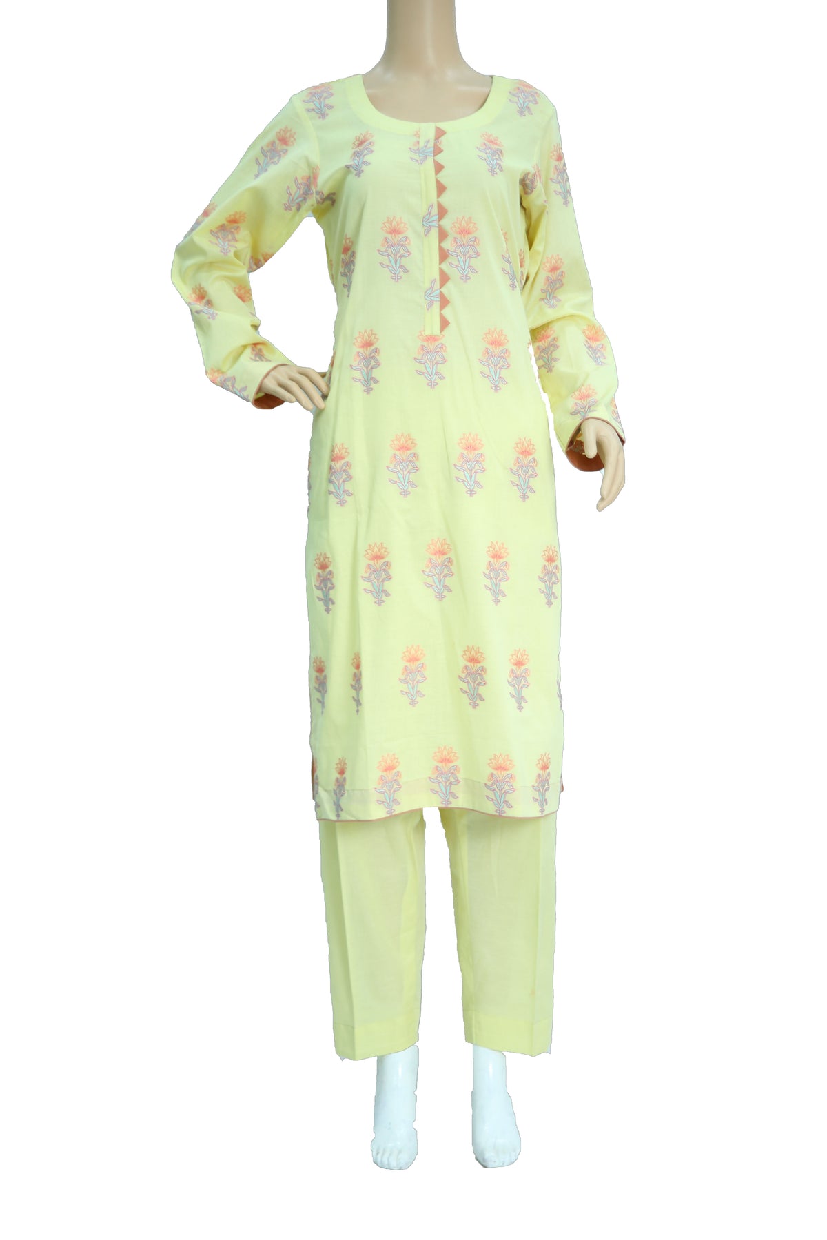 3 Pcs Lawn Jacquard Dress KF-1334