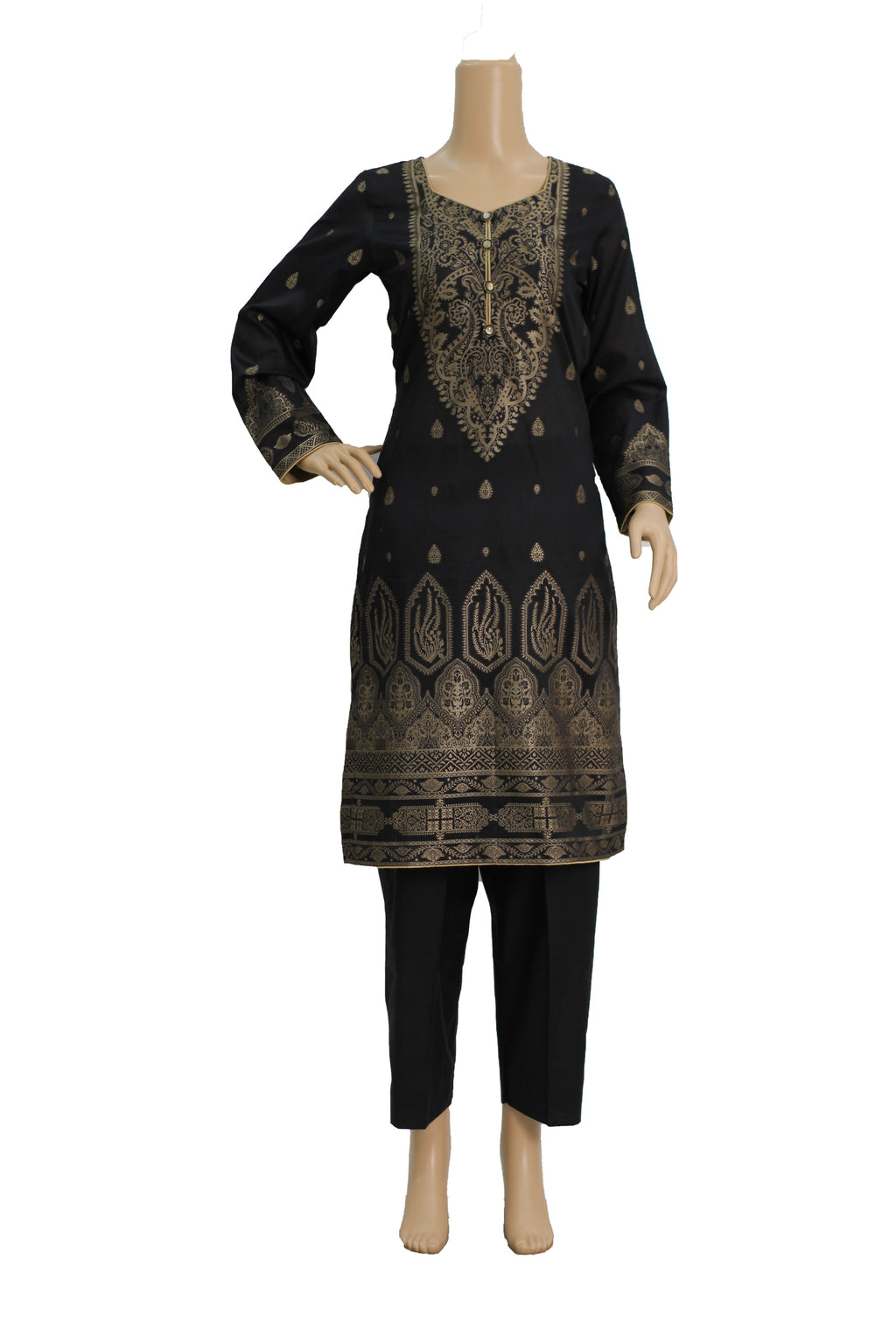3 pcs Lawn Jacquard Dress KF-1337