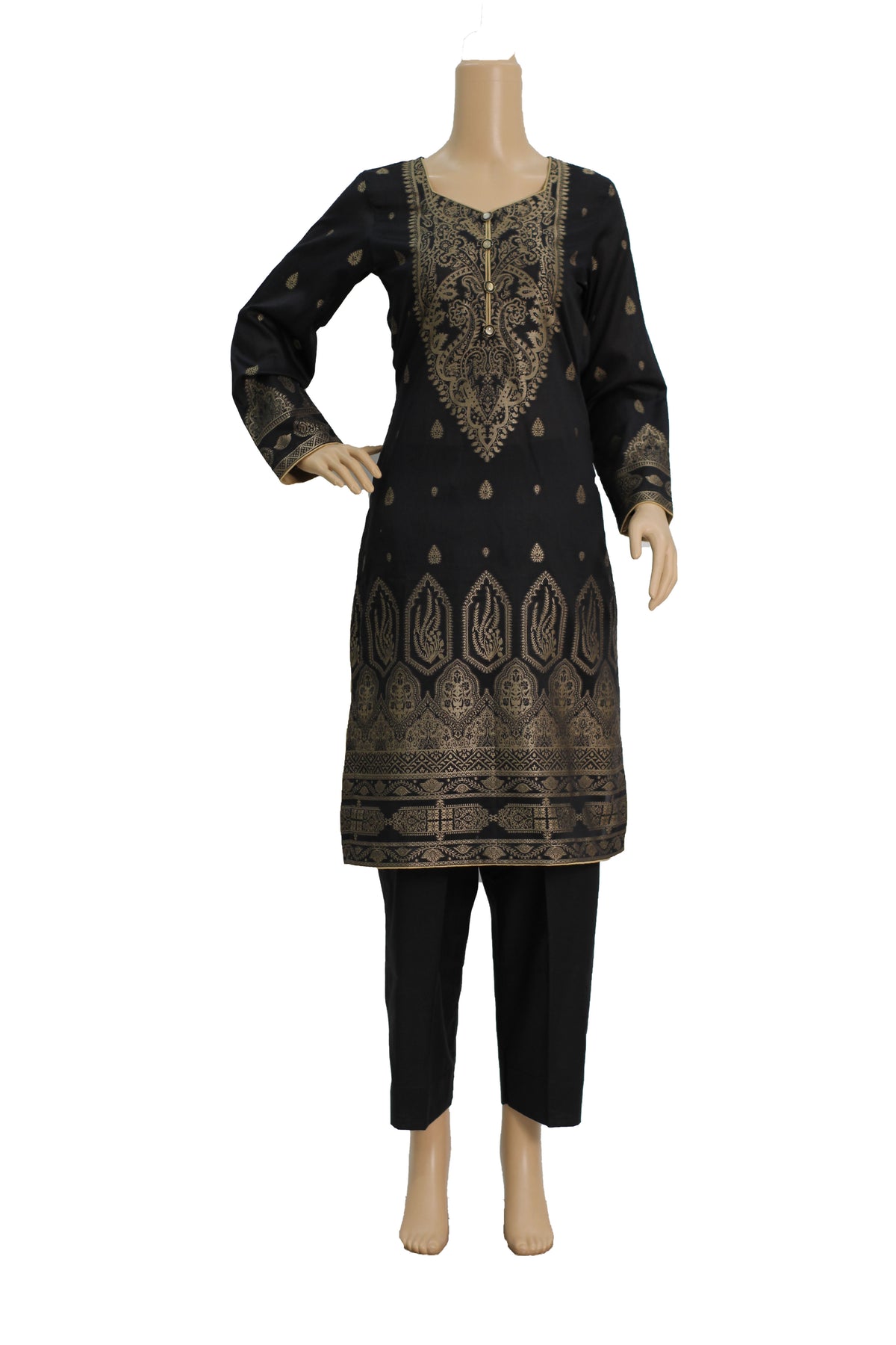 3 pcs Lawn Jacquard Dress KF-1337