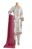 3 Pcs Chiffon Embroidered Suit KF-573