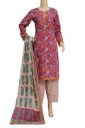 3 Pcs Lawn Printed Dress KF-1315