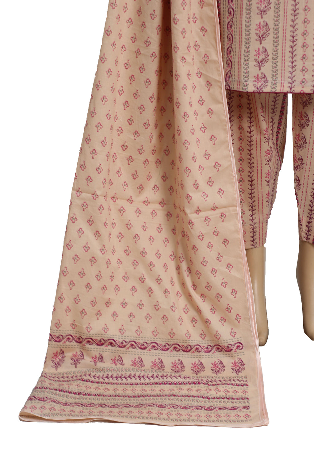 3 Pcs Wash & Wear Lawn Dress KF-1321