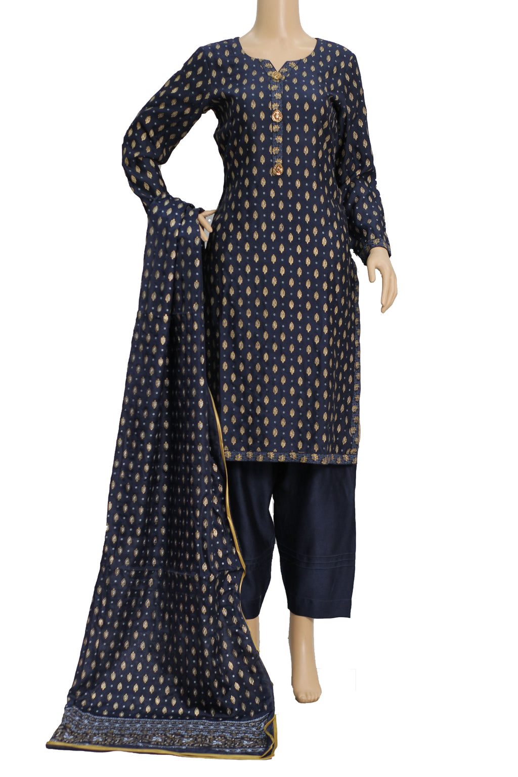 3 Pcs Lawn Cotton Dress KF-1324