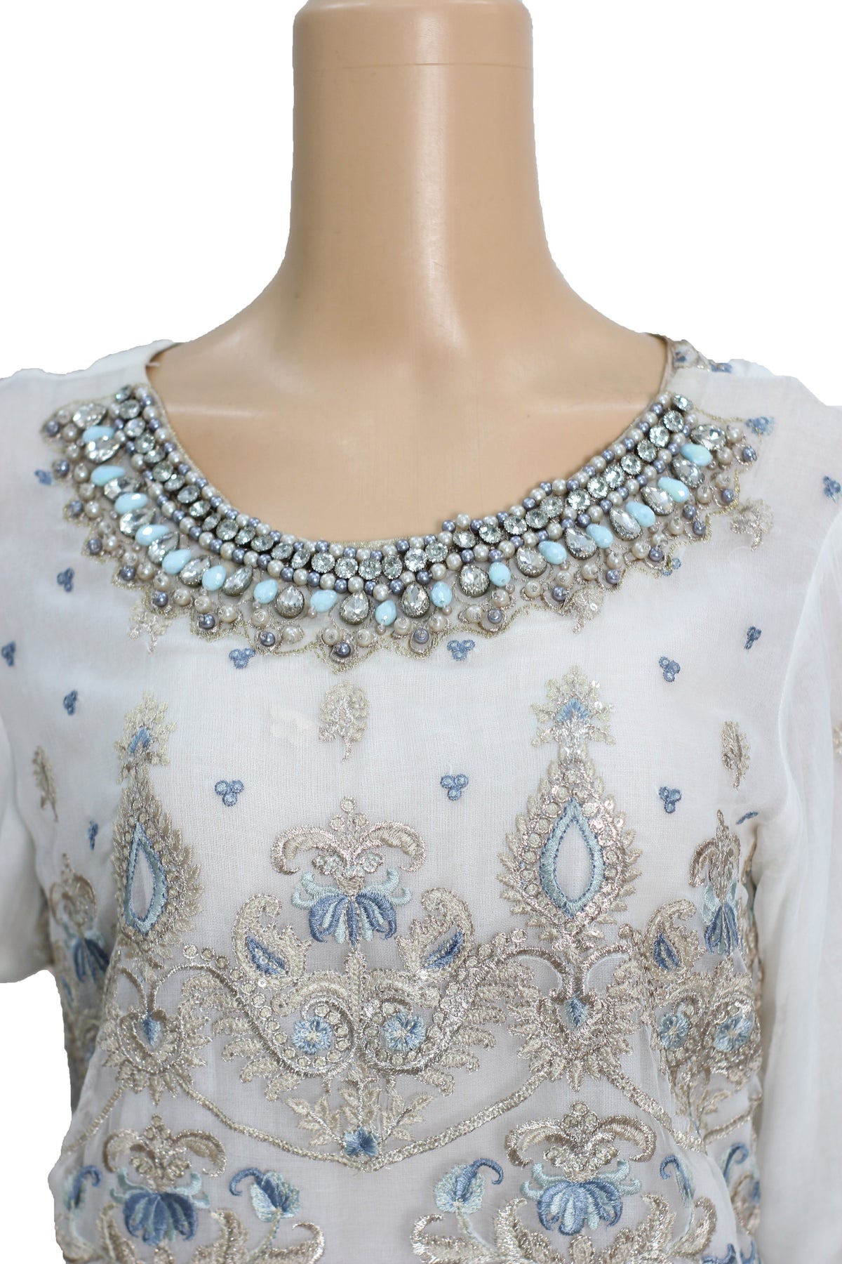 3 Pcs Chiffon Embroidered Suit KF-557