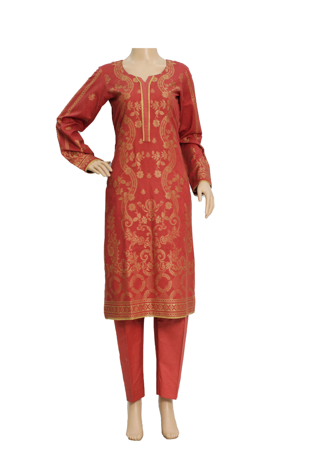 3 pcs Lawn Jacquard Dress KF-1344
