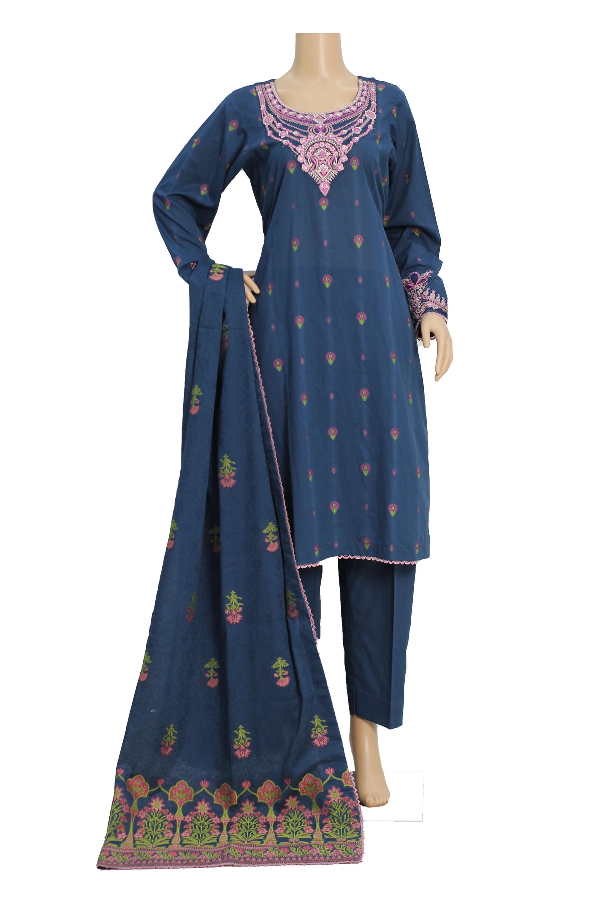 3 pcs Lawn Jacquard Dress KF-1341