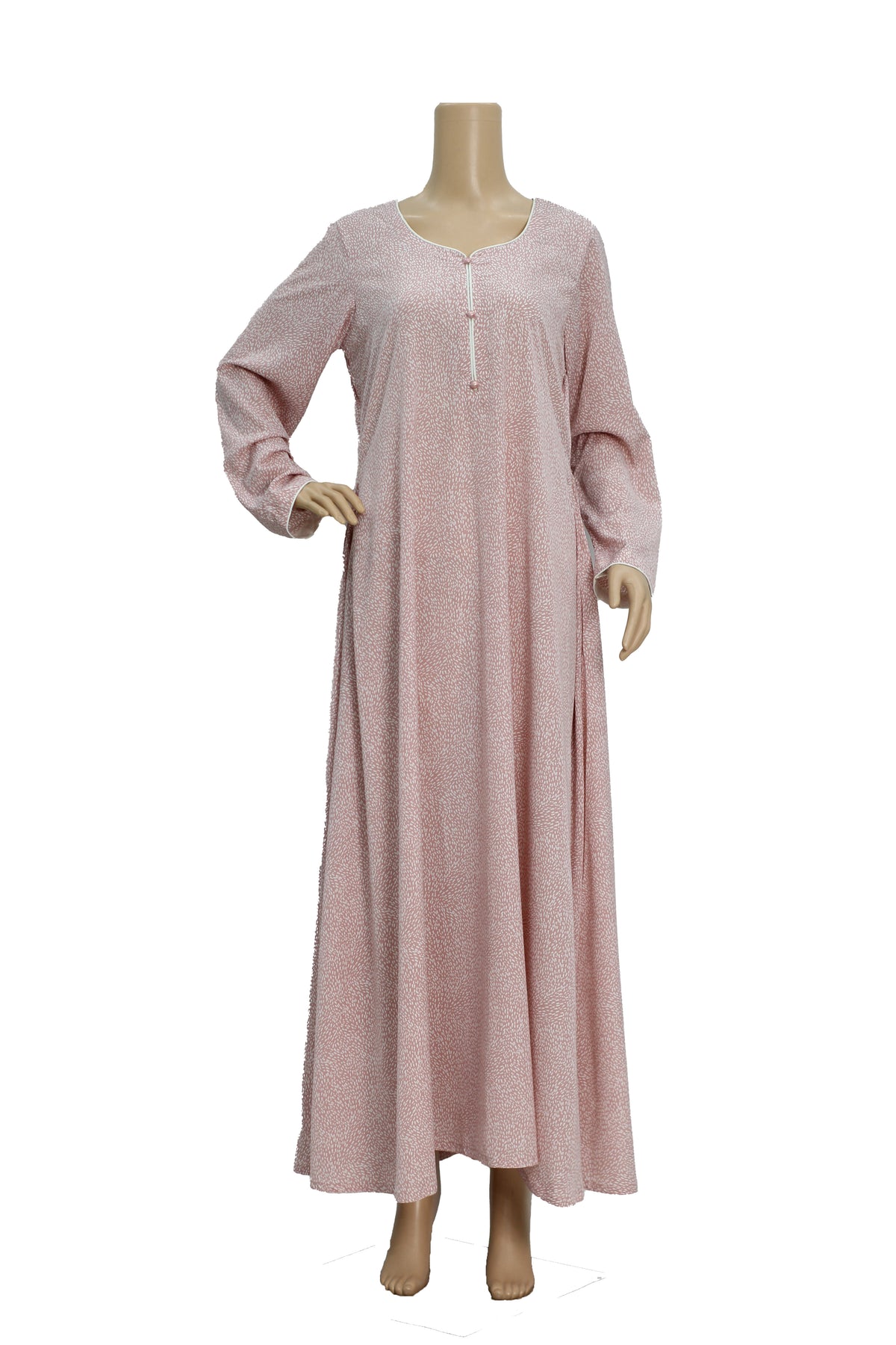 Dusty Pink Textured Georgette Maxi Dress KF-330
