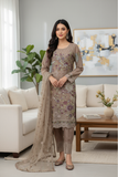 3 Pcs Chiffon Embroidered Suit KF-569