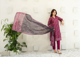 3pcs Stitched Printed Chamki Lawn KF-1242