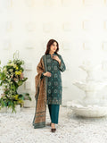 3pcs Stitched Printed Chamki Lawn KF-1236