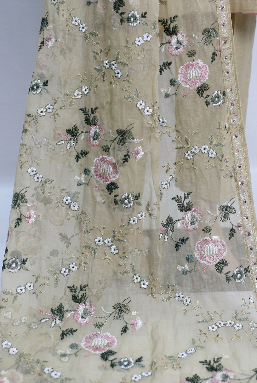 3 Pcs Self Lawn Embroidered Dress KF-1313