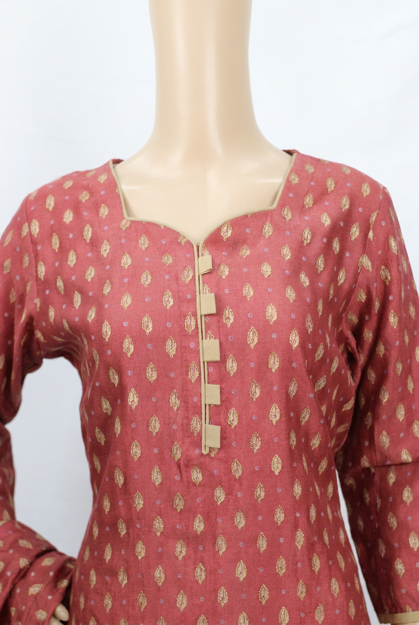 3 Pcs Cotton Silk Dress KF-1303