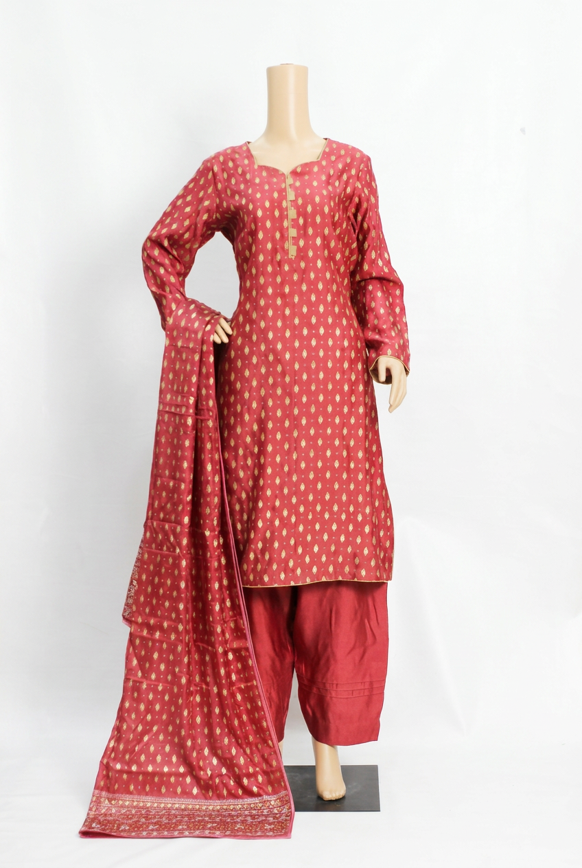3 Pcs Cotton Silk Dress KF-1303