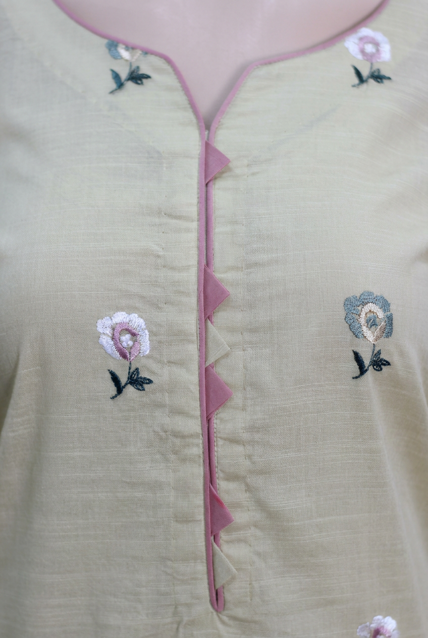 3 Pcs Self Lawn Embroidered Dress KF-1313