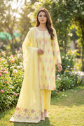 3 Pcs Lawn Jacquard Dress KF-1334