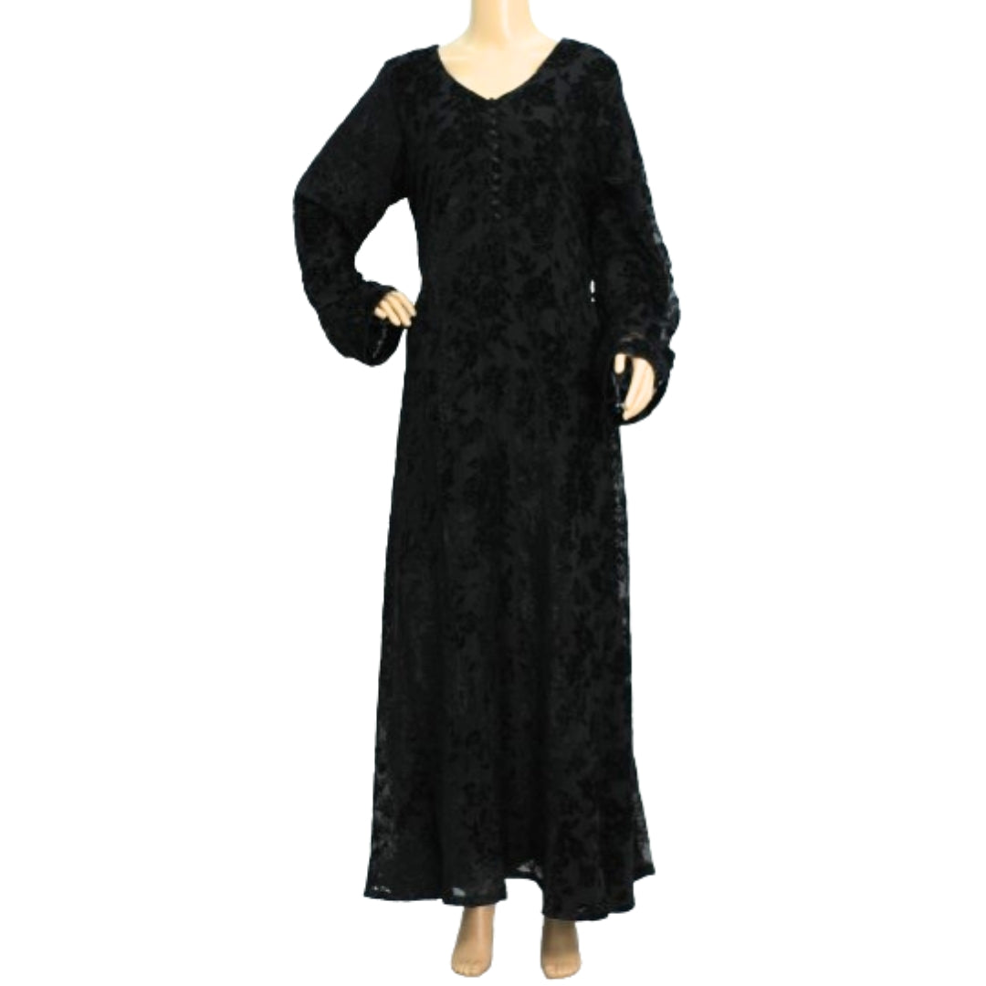Black Velvet Palachi Maxi with Matching Dupatta KF-5483