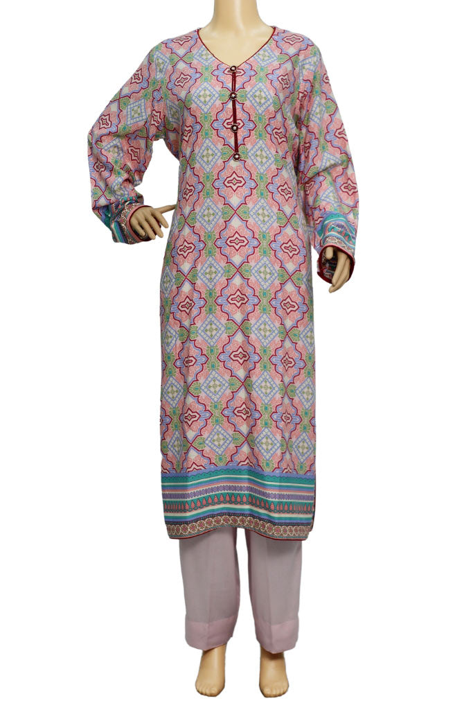 Primrose Pink Printed Linen 3 Piece Suit, 3 pcs 004