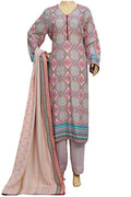 Primrose Pink Printed Linen 3 Piece Suit, 3 pcs 004