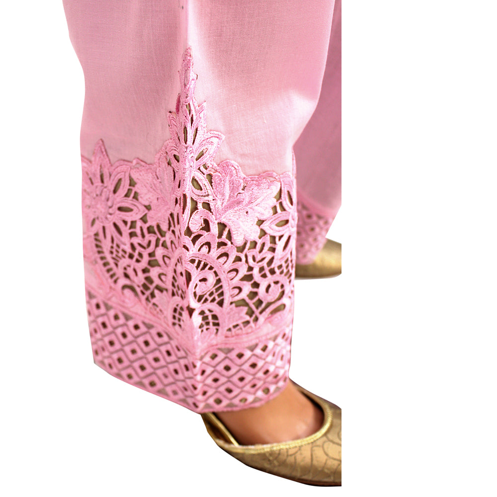 Tawakkal Pink Cut Work Lawn 3 Piece Suit with Tie Dye Georgette Dupatta CD-139