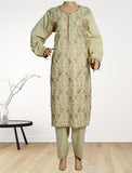 3 Piece Cotton Kameez Trouser Off white