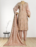 3 Piece Cotton Kameez Trouser Light Peach