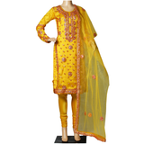 Gotta Hand Work with Churidar Pajama Yellow