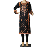 Gotta Hand Work with Churidar Pajama Black