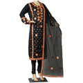 Gotta Hand Work with Churidar Pajama Black