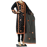 Gotta Hand Work with Churidar Pajama Black