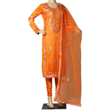 Gotta Hand Work with Churidar Pajama Orange