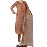 Gotta Hand Work with Churidar Pajama Copper